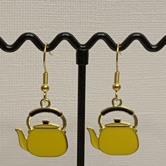 Teapot Earrings, Tea Kettle Earrings, Tea Earring, Tea Jewelry, Gift Idea, Drink - Picture 7 of 7
